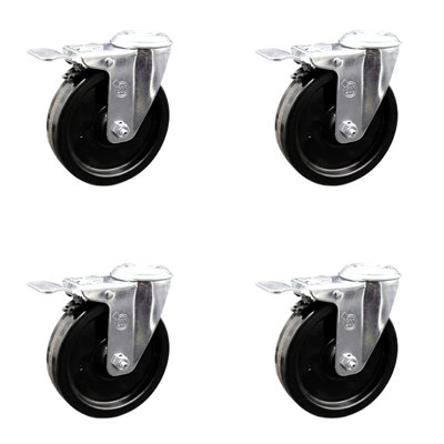 Phenolic Swivel Caster with Total Lock Brake