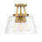 Macklin 3 - Light 13'' Simple Dome Semi Flush Mount in Warm Brass-1050329508