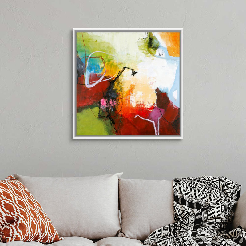 Tango 2 - reproduction d'art, H 32 po x l 32 po x P 1,75 po, Toile blanche encadrée