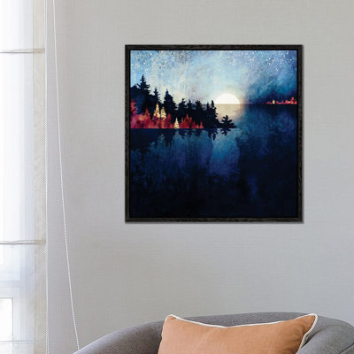 Autumn Moon Reflection - Print on Canvas