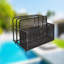 Rangement flottant pour piscine en osier de 39 pouces pour l'extérieur-388051091
