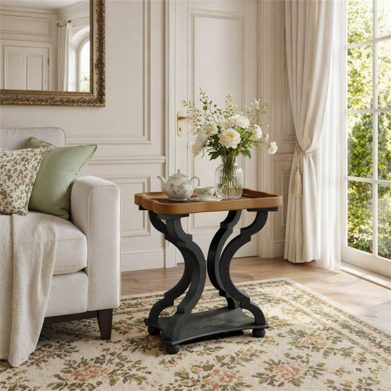 Table de bout, Brun, Noir