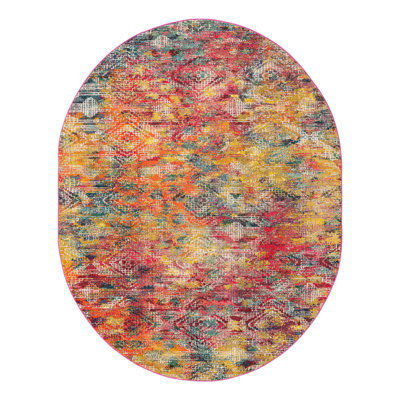 Washable Abstract Indoor Rug