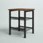 Table de chevet en fer Borrero en brun / noir