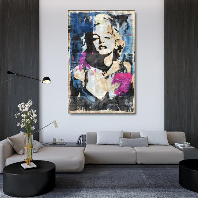 Red Barrel Studio® Wiley, Marta Gallery Wrapped Canvas Art Titled: Marilyn Monroe