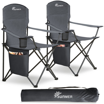 SUNMER Folding Camping Chairs - Extra Wide