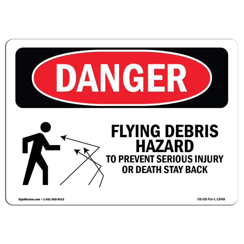 Danger Sign, 18" H x 24" W x 0.1" D