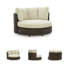 Chaise longue pivotante avec coussin Kimora