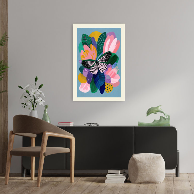 Art floral, papillon, H 36 po x l 24 po
