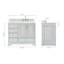 Ensemble de meuble-lavabo simple 43 po avec plateau Abita-93359307