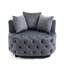 Siège en velours gris, accent pour le salon moderne avec fauteuil rembourré de mousse en velours,-646754737-646754763