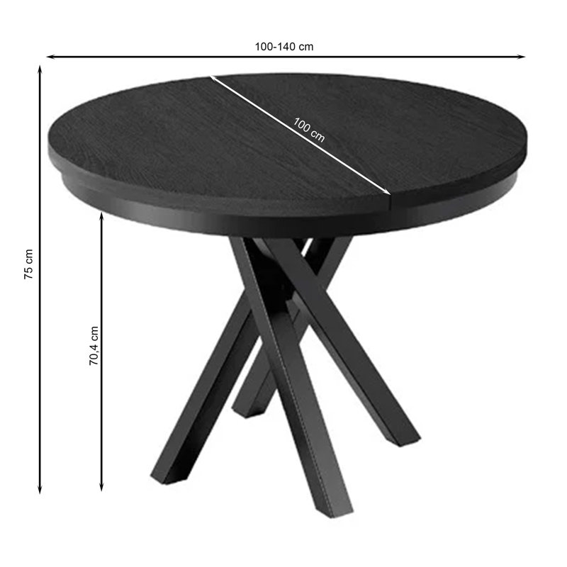 Extendable Dining Table, Cream