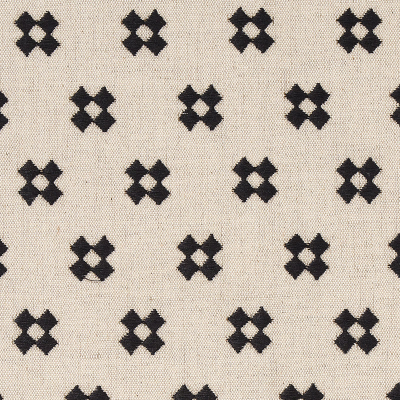 Thandie Embroidery Fabric, Carbon/Natural