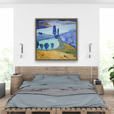 Tuscany Field - Scenic Landscapes Framed Canvas