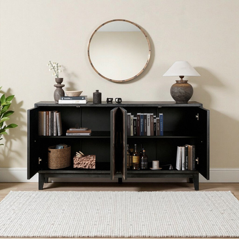 Buffet Mid Century, Brun antique
