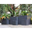 Pots de fleurs cubiques légers en fibre de verre, ensemble de 5 - Intérieur/Extérieur-1040870880-1040870881