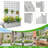 Metal Raised Garden Bed with Trellis, Galvanized Planter Box Privacy Screen for Climbing Plants & Vegetables-1212235352