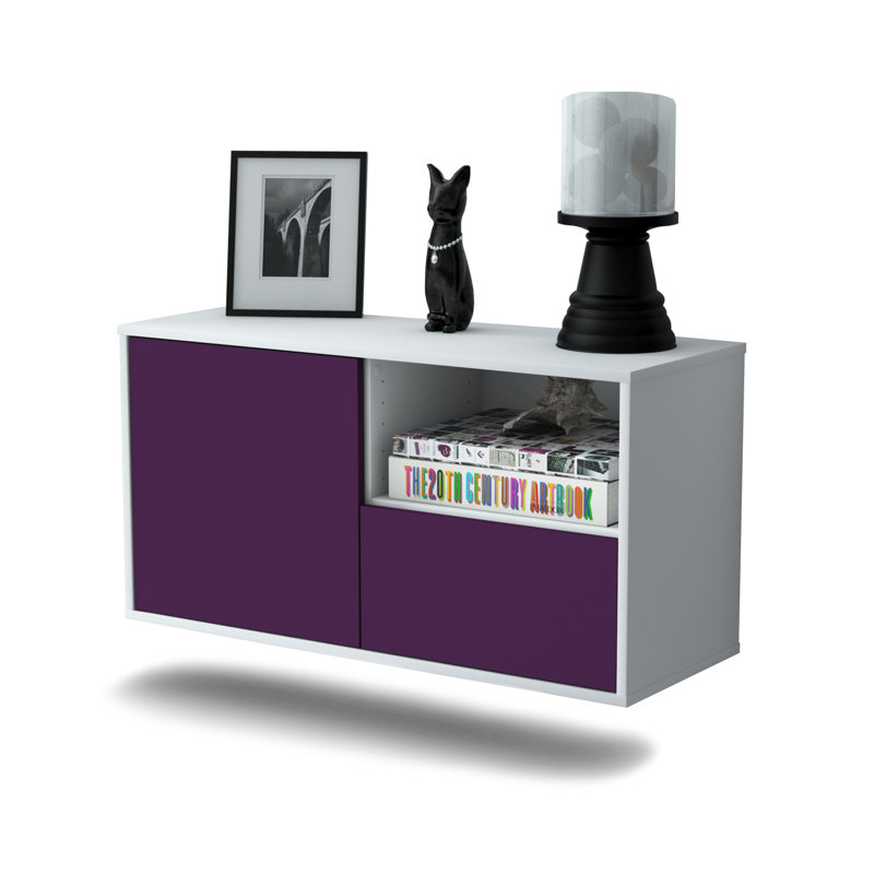 Garibaldi TV Stand, Purple / Matte White