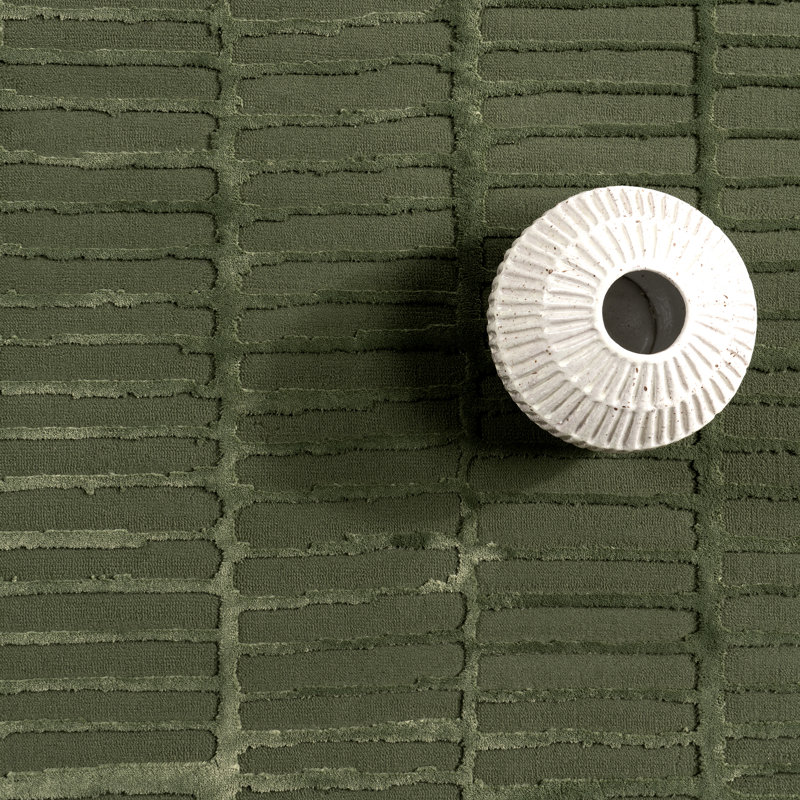 Tapis géométrique lavable à la machine, Rond 6 pi