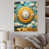 White Floater Framed