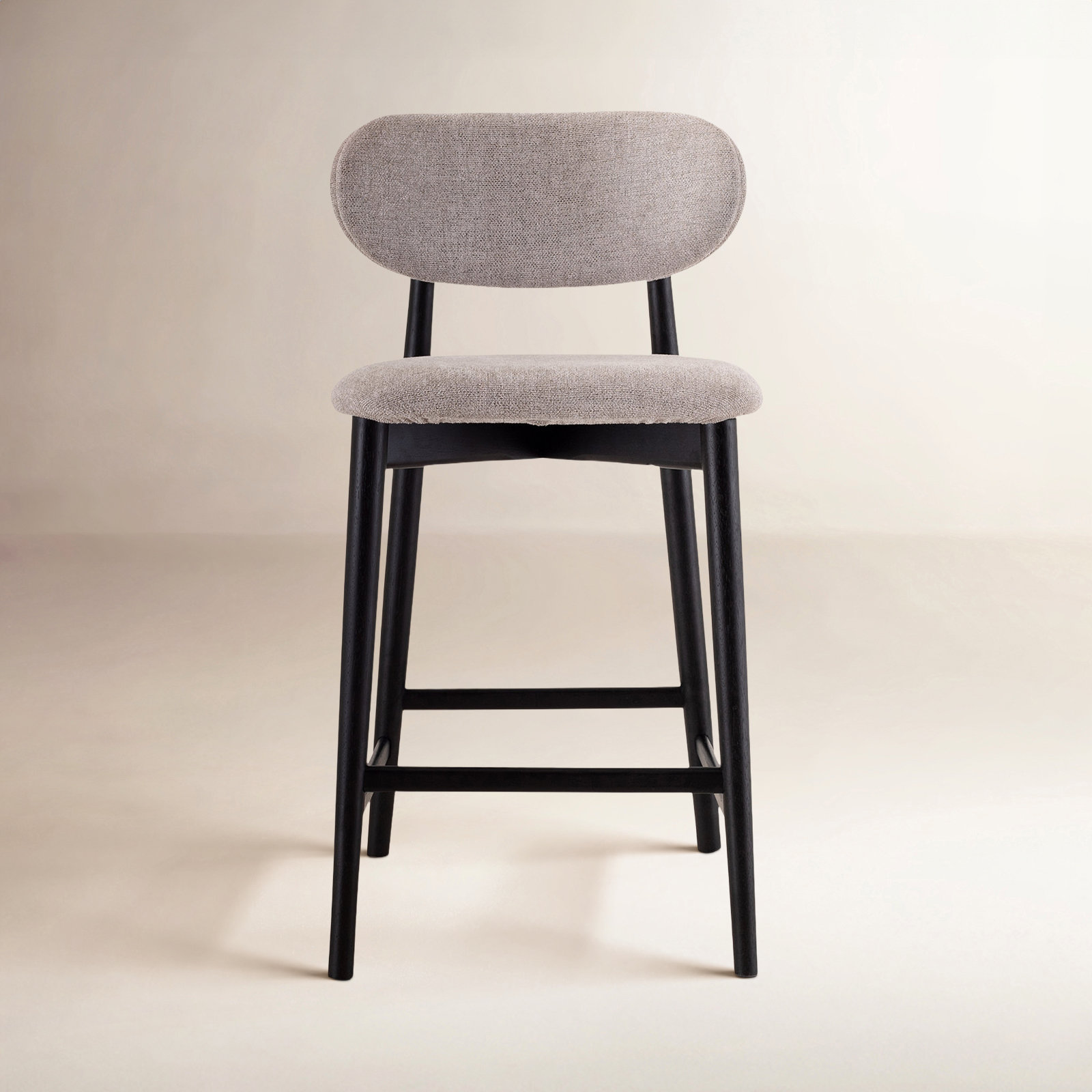 Jute Bar and Counter Stool, Counter Stool (26" Seat Height), Black