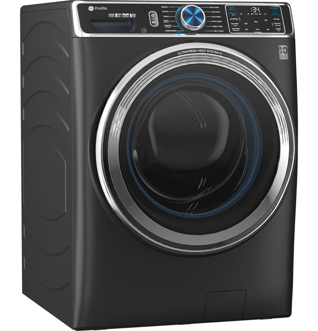 5.3 Cu. Ft. High Efficiency Smart Front Load Washer in Silver/Black