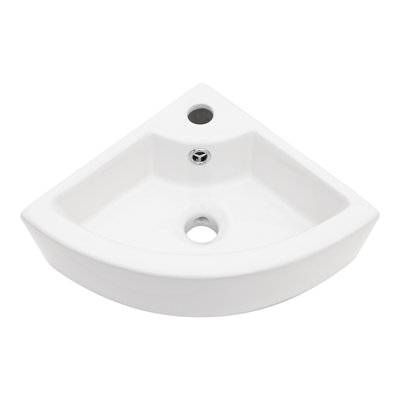 Efficient Space-saving Ceramic Sink Modern Design Wall-mounted
