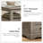 24.6"H Farmhouse End Table with 2 Drawers, Narrow Sofa Side Table with Storage and Open Shelf, Wooden Nightstand-114237886-138591531