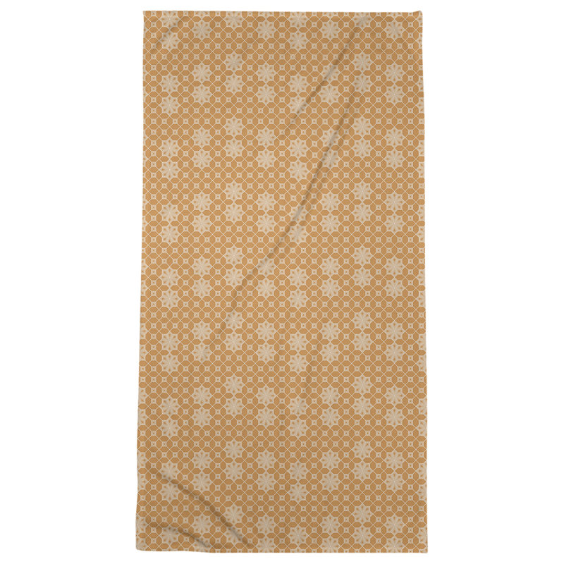 Serviette de bain classique en treillis, Orangé