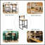 Ensemble de 2 tabourets de bar Honey