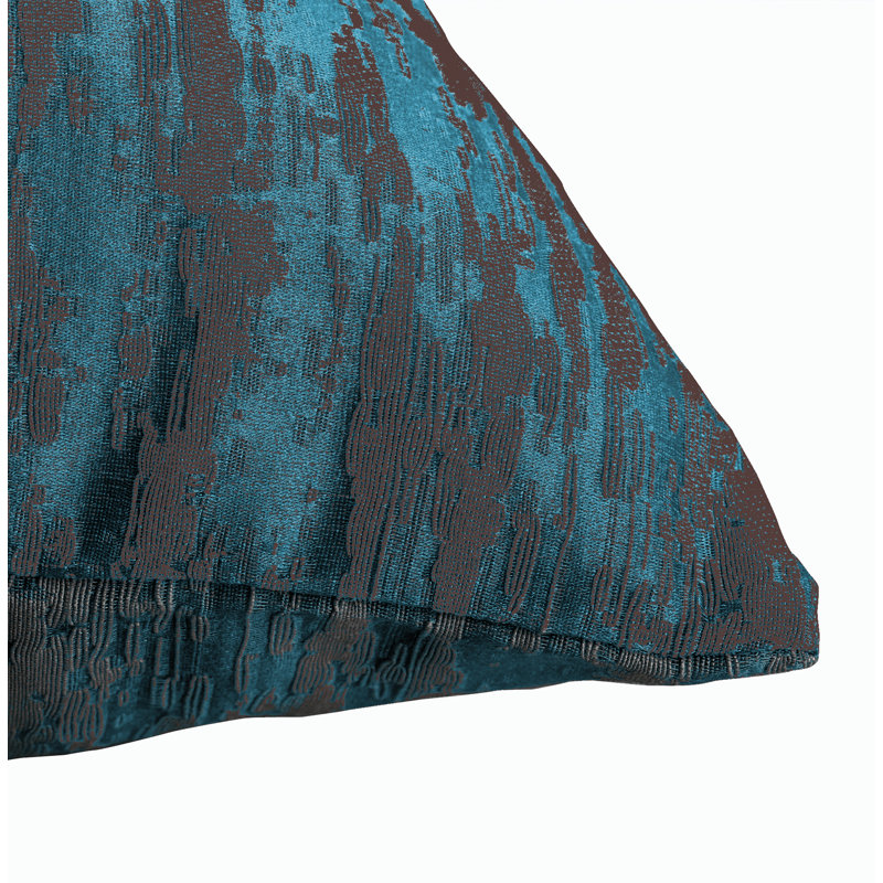 Benin Abstract Ruffled Window Valance, Pagoda Blue