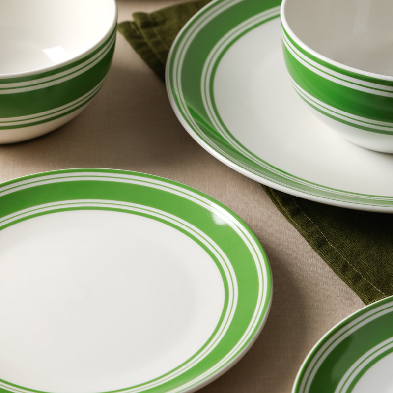Rival 24-Piece Dinnerware Set Porcelain