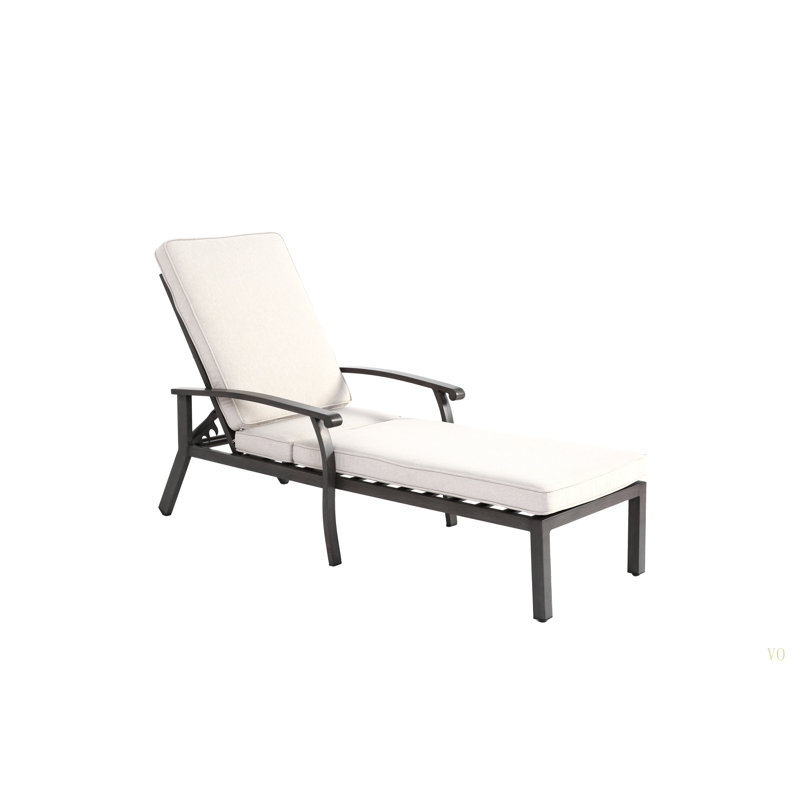 Méridienne en aluminium coulé, Beige