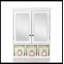 Armoire de rangement pour salle de bain, armoires à pharmacie avec miroir, 2 portes 4 tablettes réglables + 3 paniers de rangement de style Noël, armoire murale en bois blanc pour la salle de bain