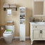 Armoire de rangement de salle de bain de 64,17 po de hauteur avec tablettes réglables, armoire autoportante mince à 1 porte avec anti-basculement, compartiments ouverts, pour la maison, les petits espaces, la salle de bain, la cuisine,