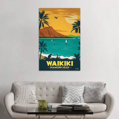 Waikiki by IdeaStorm Studios - Wrapped Canvas Print