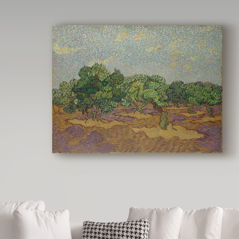 Vincent Van Gogh Olive Trees Landscape Canvas Art, 18x24 Inches