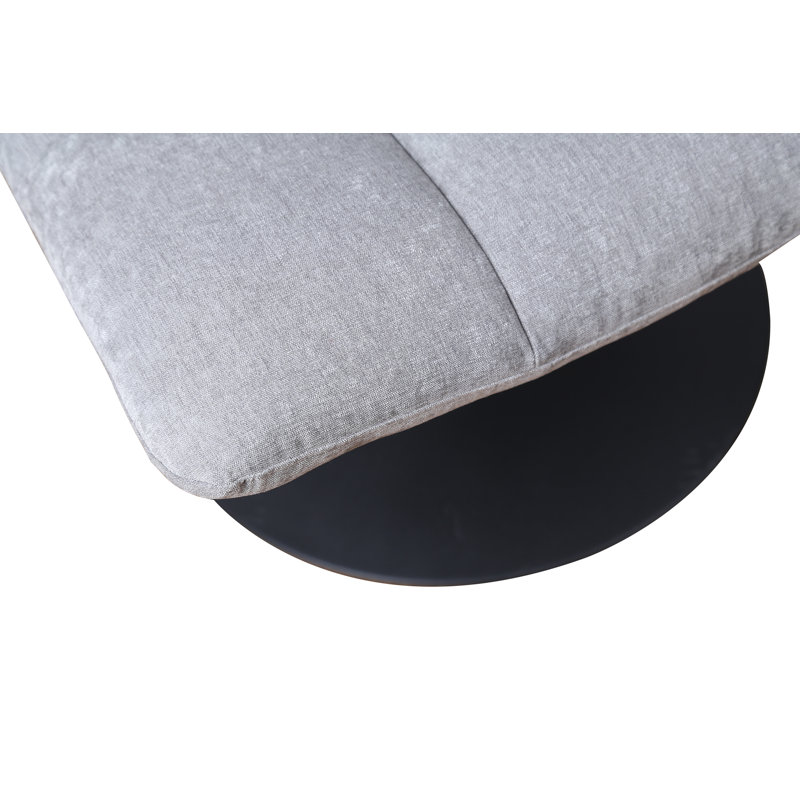 Birt Upholstered Swivel Accent Chair, Grey