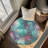 Violet-Teal Ink Flow Braided Rug-414596216