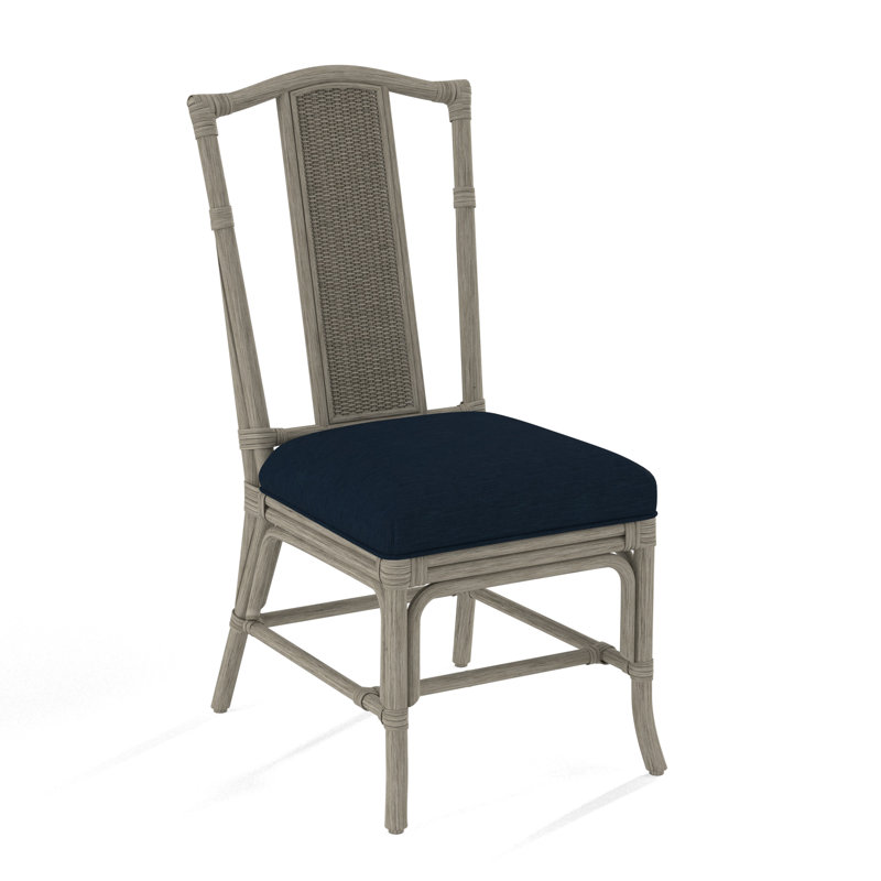 Drury Lane Slat Back Side Dining Chair, Stone Hearth, Beige Performance Fabric; 0851-73