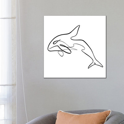 Orca Whale I 1 Piece Wrapped Canvas Wall Art