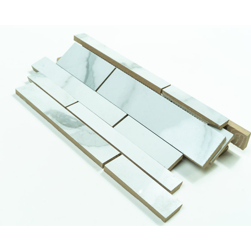 MAJESTIC RANDOM STRIP PORCELAIN MOSAIC - COMES IN MATTE (5TILES PER BOX), Matte