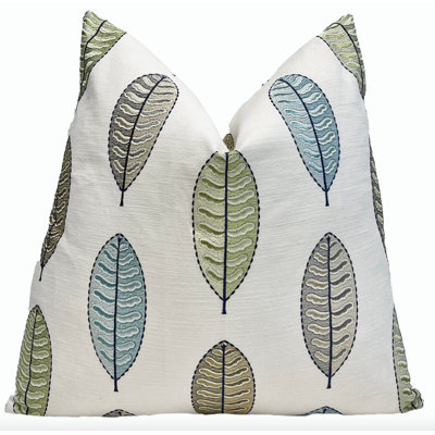 Housse de coussin brodé Spring Leaves