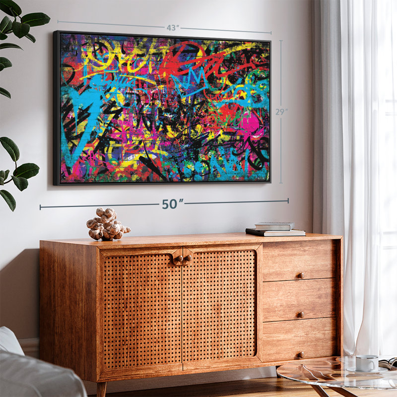Abstract Graffiti Canvas Print, 43" H x 29" W