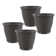 Ensemble de 4 pots à fleurs en plastique