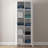Modern Scandinavian Wardrobe, White & Wood Finish, 27.6 x 76.8 x 21.3 inches | 100% Chipboard with MDF Frame, Metal Handle | Numerous Shelves, Wall-Mountable, Stylish Storage Solution for Home & Bedroom