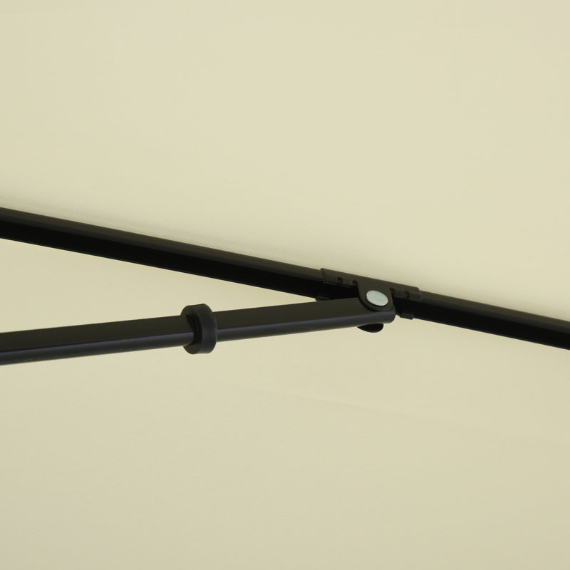 2m x 1.3m Rectangular Parasol Rosenda, Cream