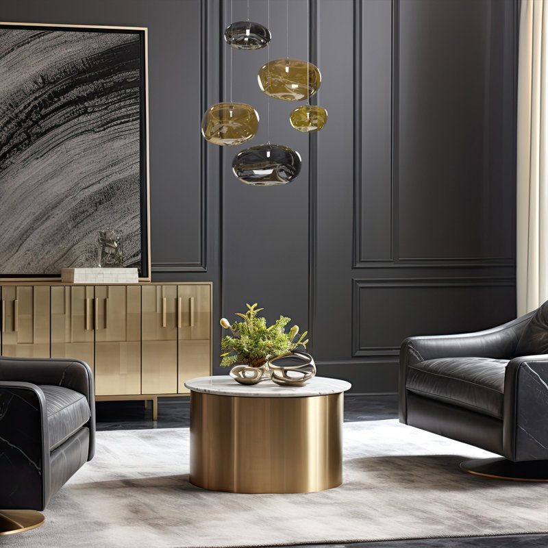 Kloud mix of 5 Pendant Lights, Satin Nickel, Amber/Grey, 105"