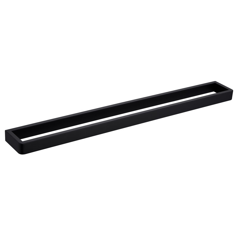 Barre à serviettes murale pour salle de bain, Noir mat