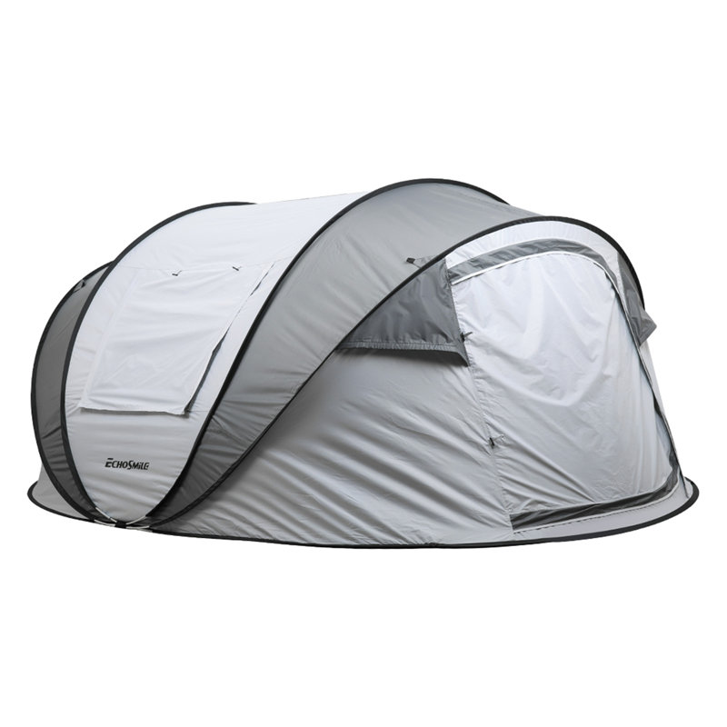Tente de camping pour 5 à 8 personnes, Blanc / Gris